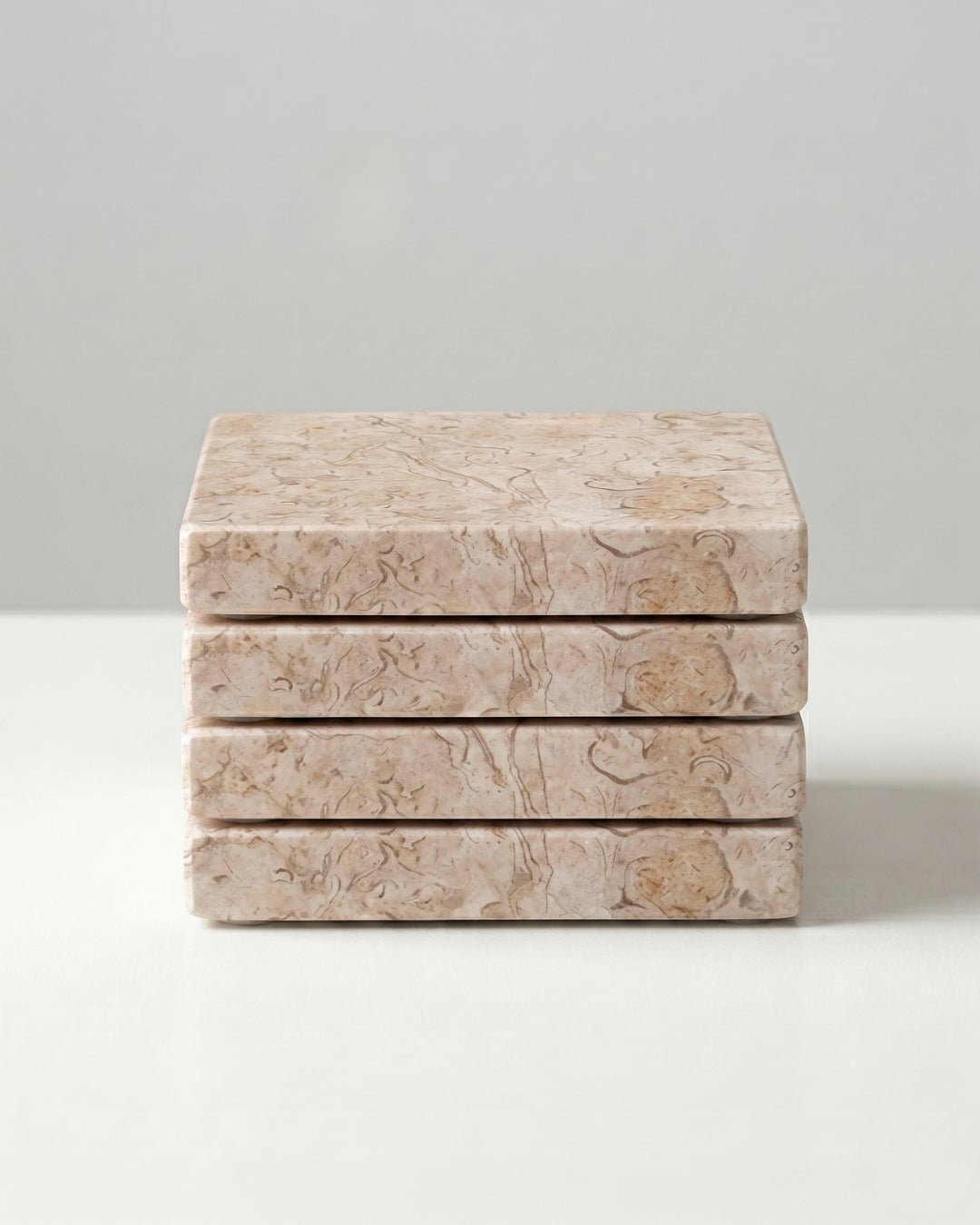 Katrin Marble Square Coasters - Block