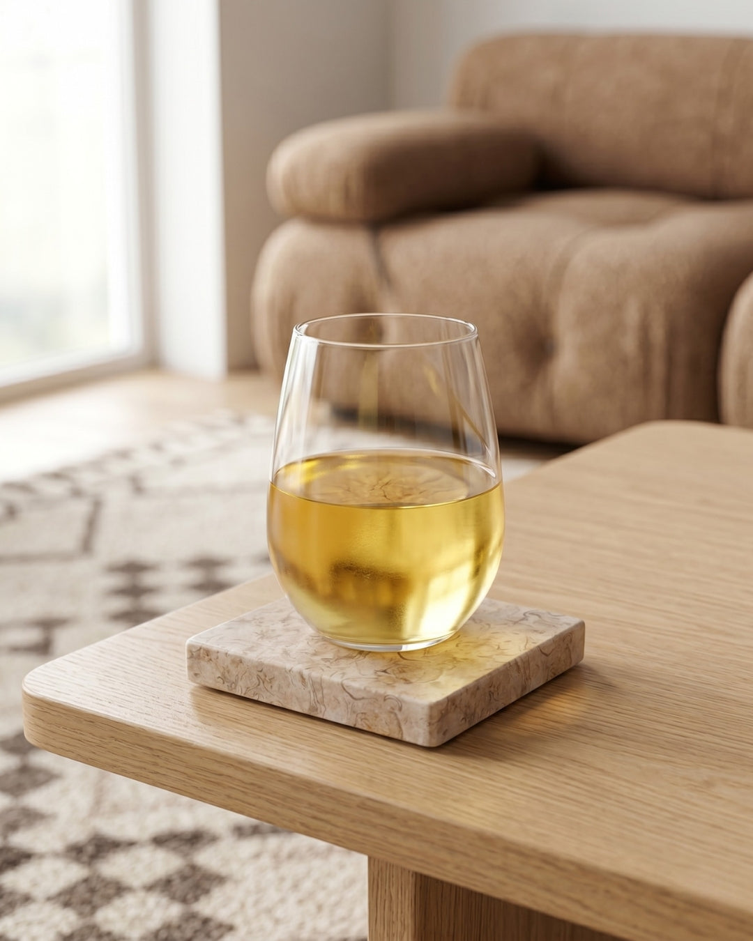 Katrin Marble Square Coasters - Block