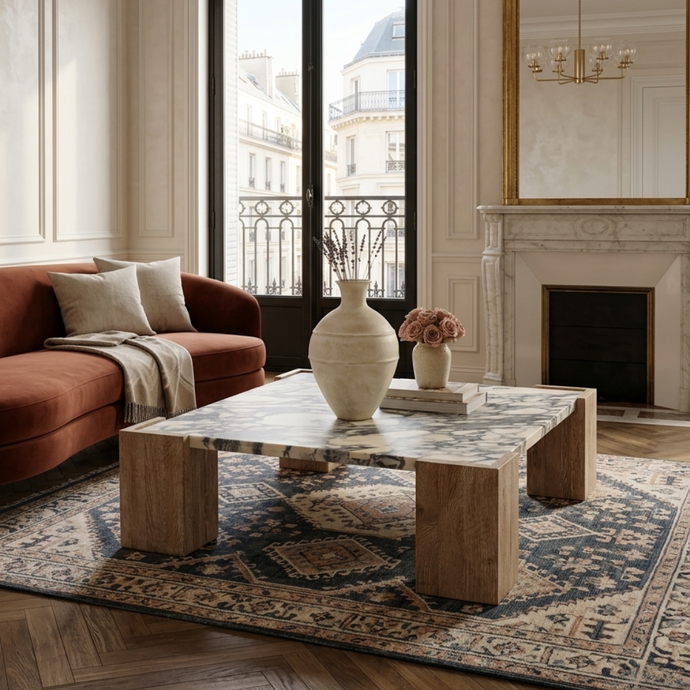 Arabescato Marble Marbella Arco Coffee Table