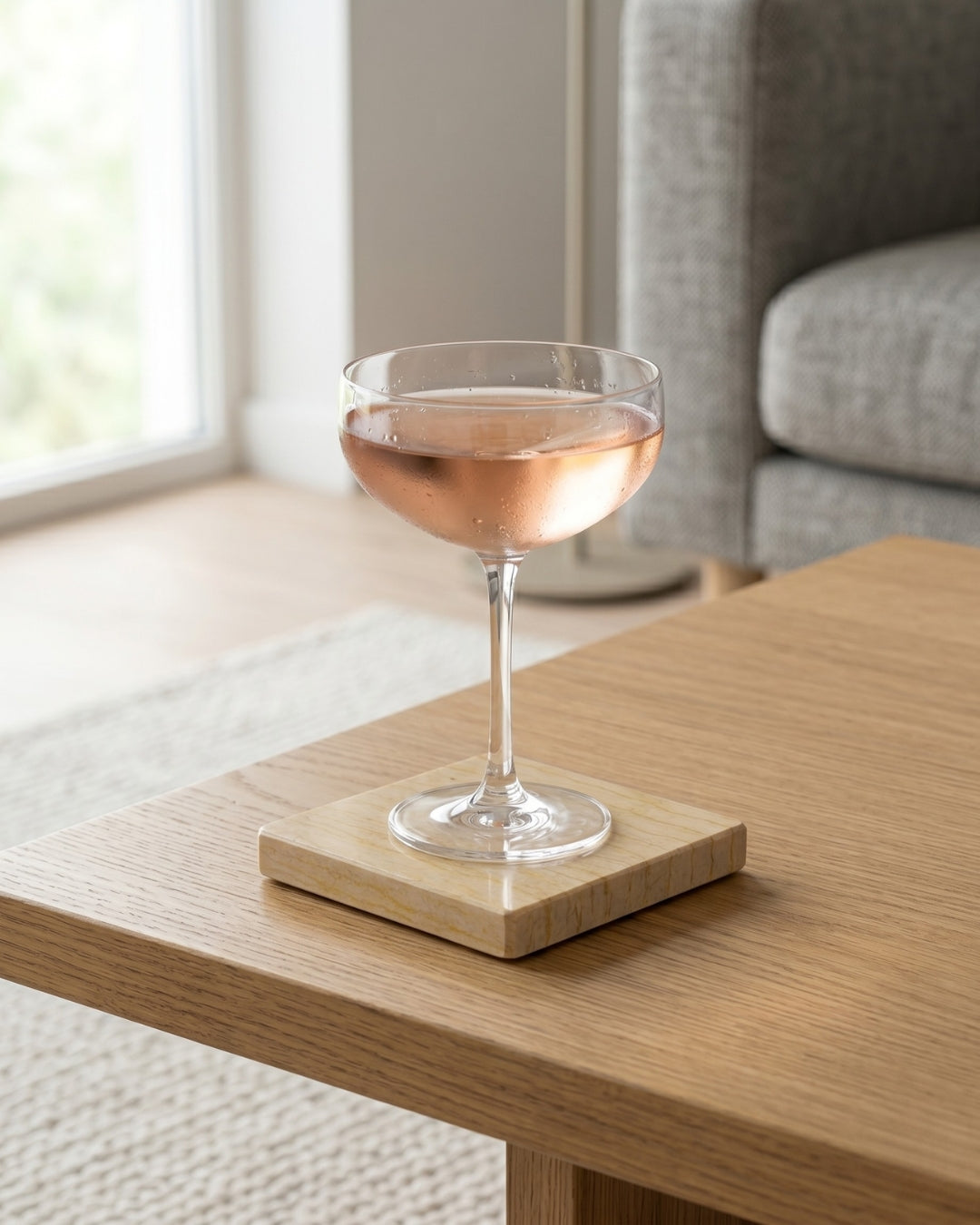 Silvia Marble Square Coasters - Block