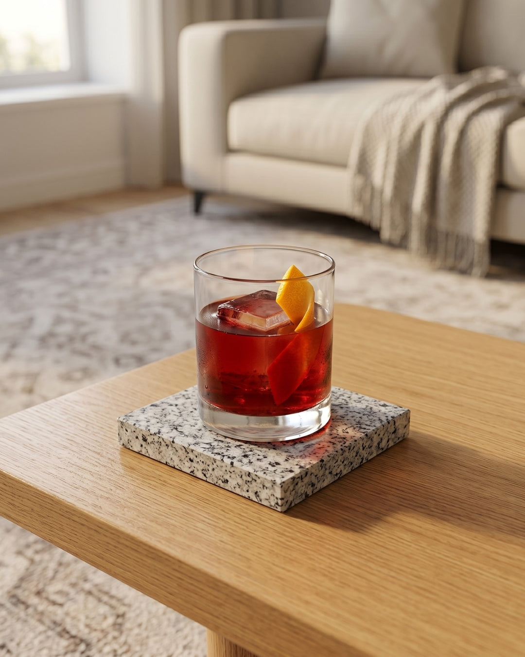 Halayeb Granite Square Coasters - Block