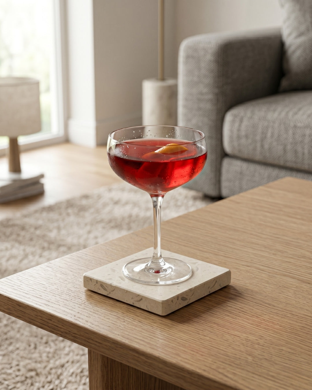 Minia Marble Square Coasters - Block