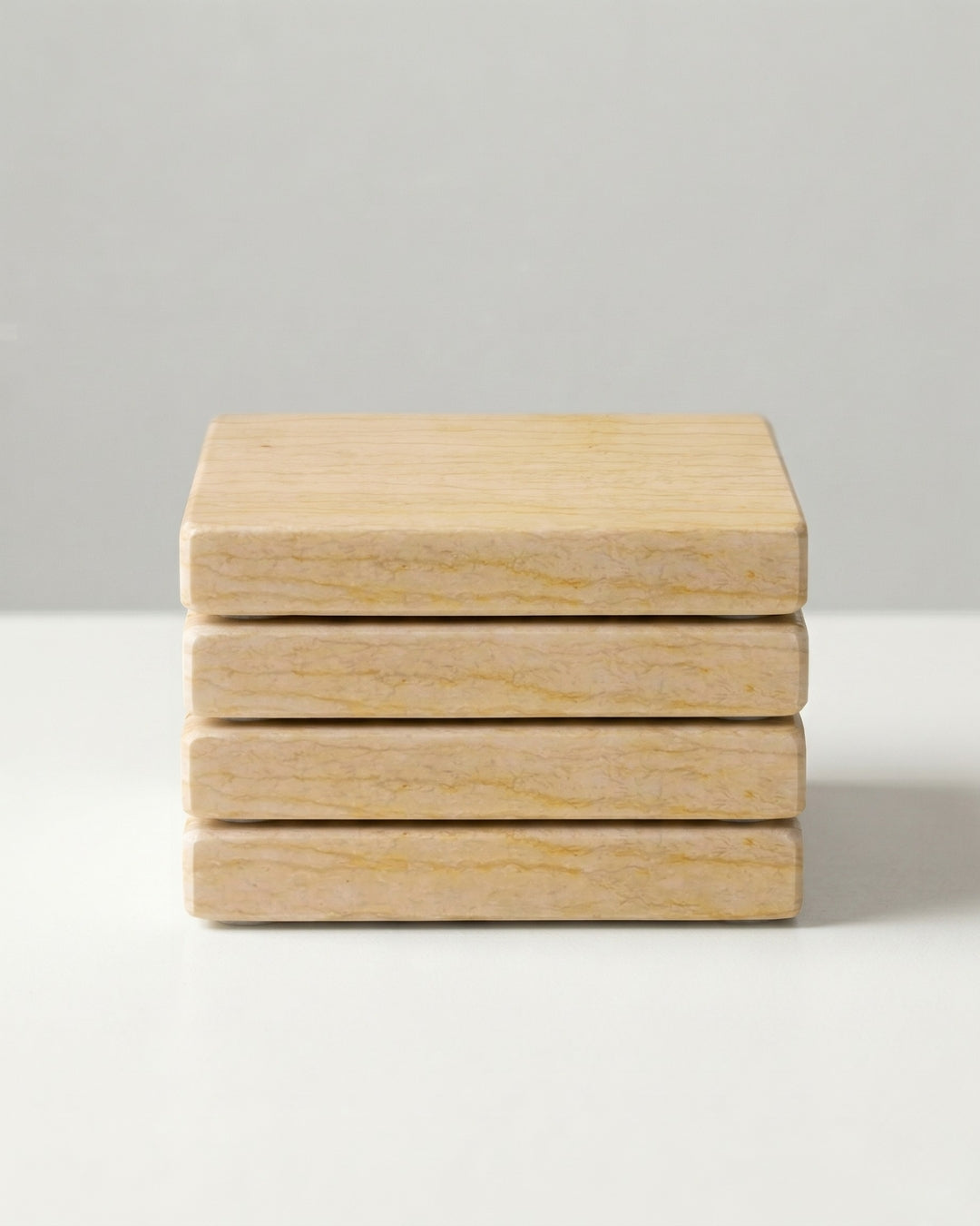 Silvia Marble Square Coasters - Block