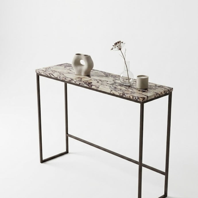 Calacatta Viola Marble Table With Black Steel