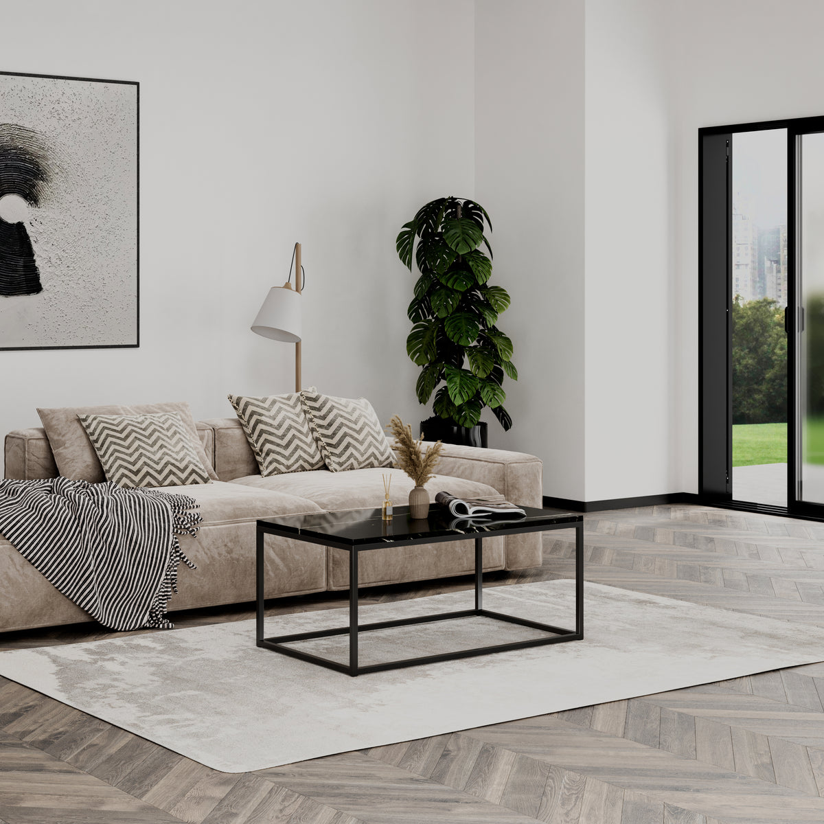 Marquina Marble Coffee Table