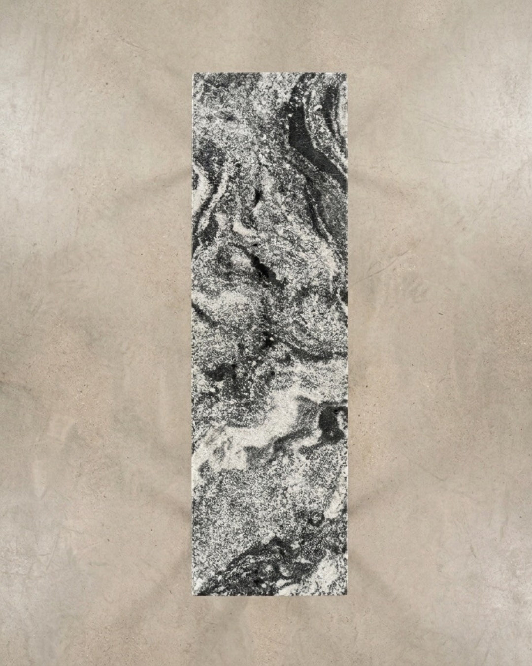 Vison Granite Consoleb Table With Black Steel