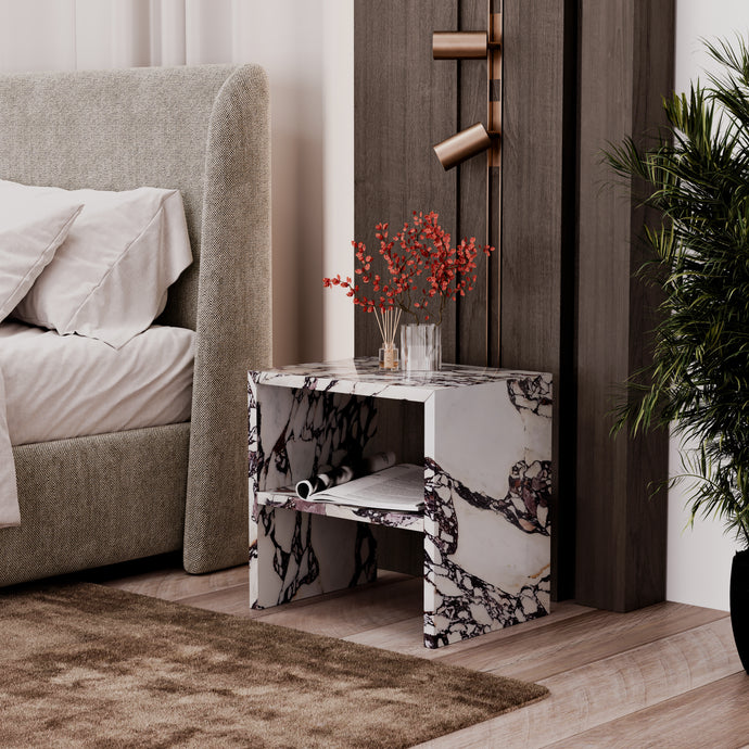 Calacatta Viola Marble nightstand