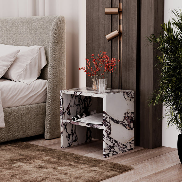 Calacatta Viola Marble nightstand