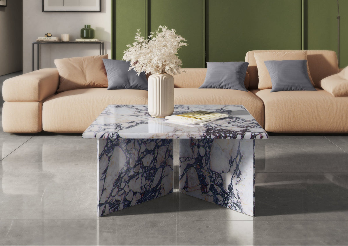 calcatta viola marble table