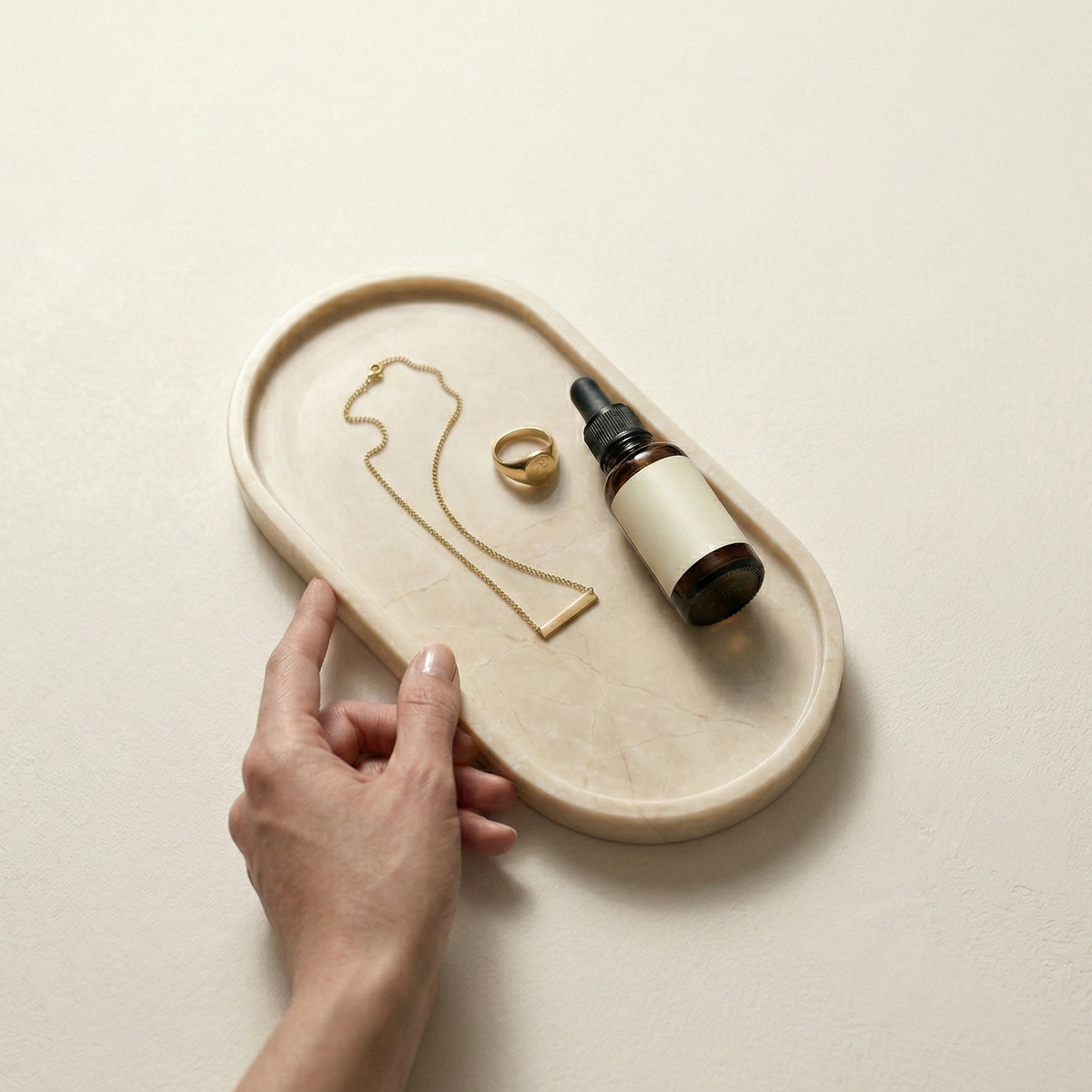 Lago - Oval Marble Tray