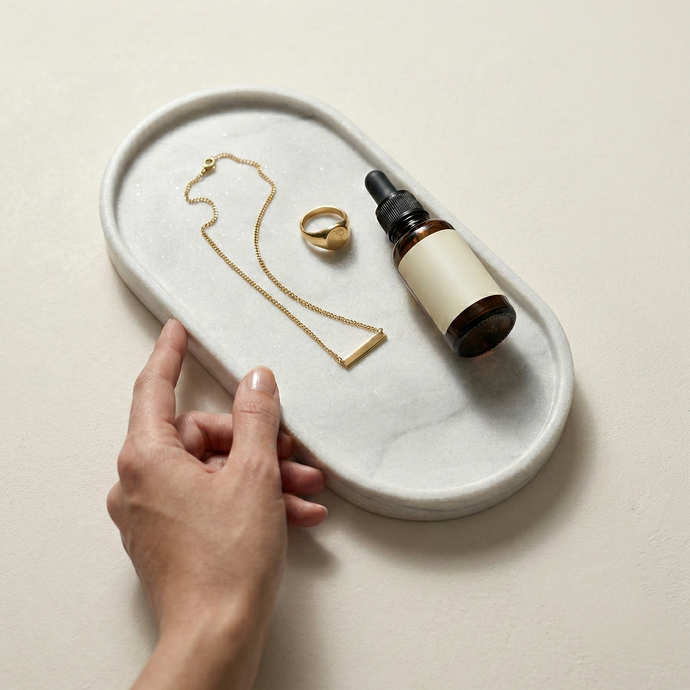 Lago - Oval Marble Tray
